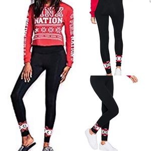 Victoria’s Secret snowflake black leggings size small